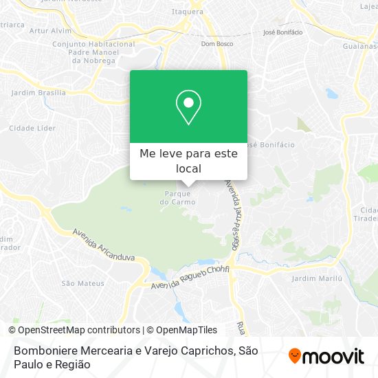 Bomboniere Mercearia e Varejo Caprichos mapa