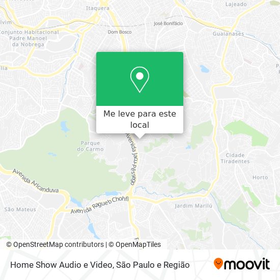 Home Show Audio e Video mapa