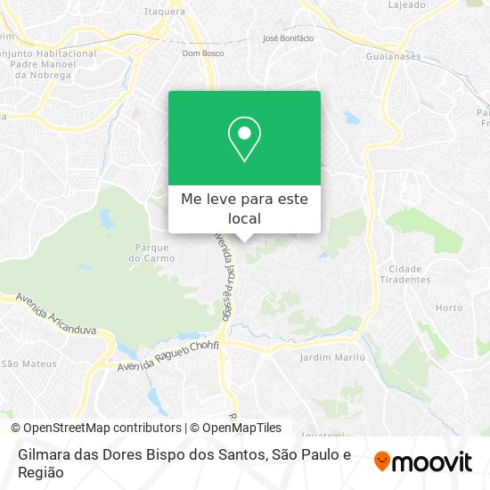 Gilmara das Dores Bispo dos Santos mapa