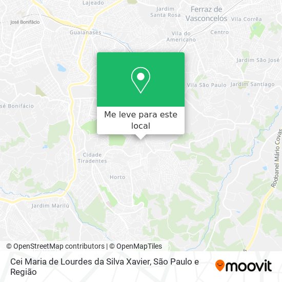 Cei Maria de Lourdes da Silva Xavier mapa