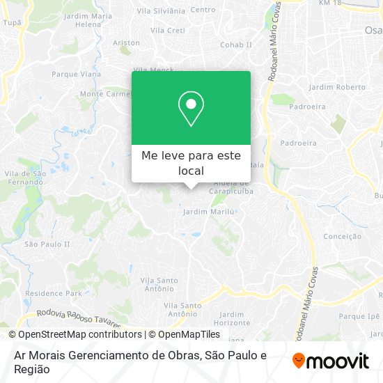 Ar Morais Gerenciamento de Obras mapa