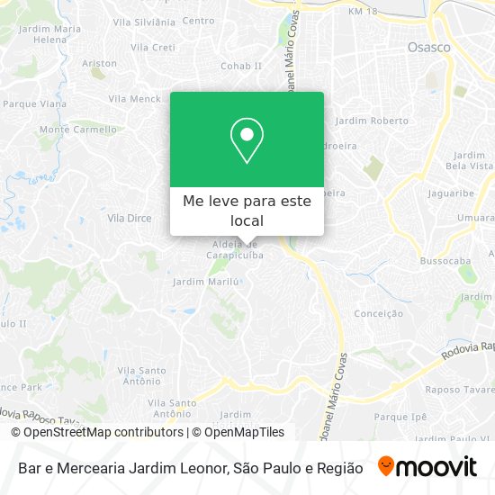 Bar e Mercearia Jardim Leonor mapa
