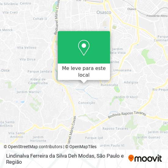 Lindinalva Ferreira da Silva Deh Modas mapa