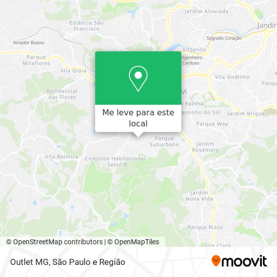 Outlet MG mapa