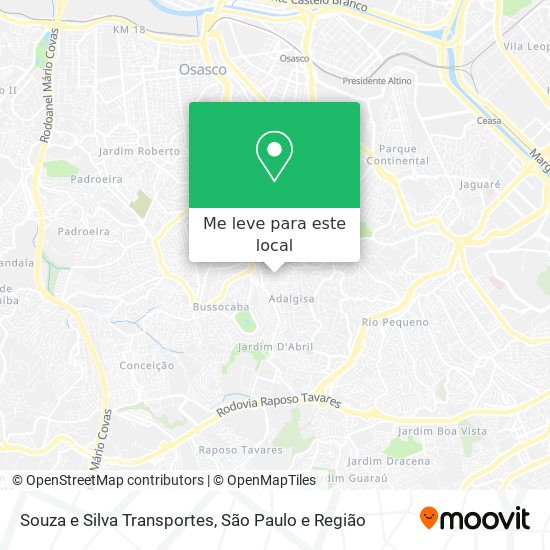 Souza e Silva Transportes mapa