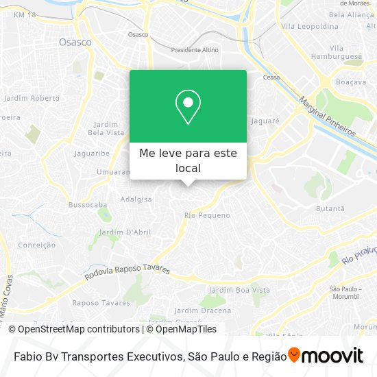 Fabio Bv Transportes Executivos mapa