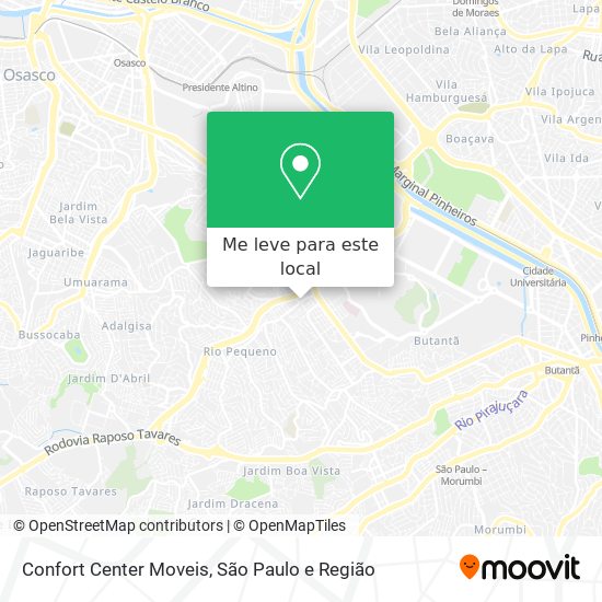 Confort Center Moveis mapa