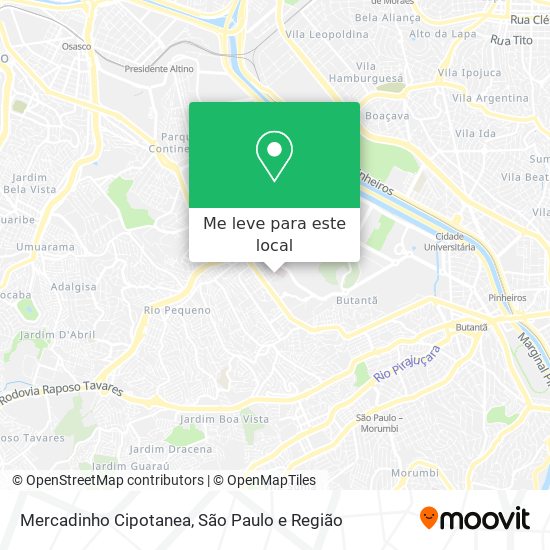 Mercadinho Cipotanea mapa