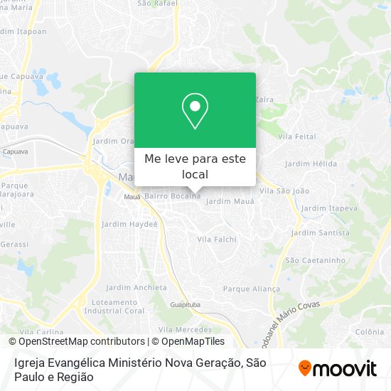 Igreja Evangélica Ministério Nova Geração mapa