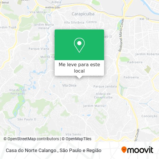 Casa do Norte Calango. mapa