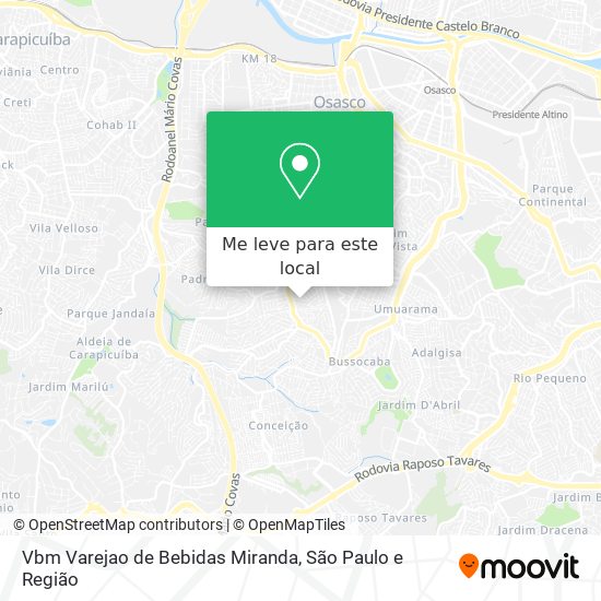 Vbm Varejao de Bebidas Miranda mapa