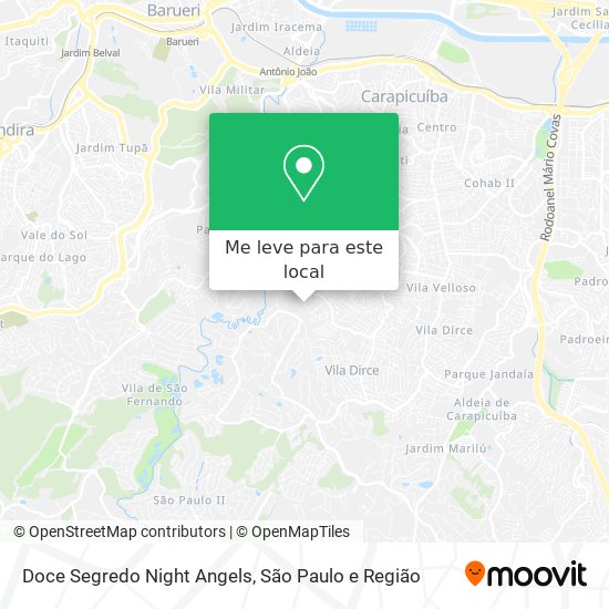 Doce Segredo Night Angels mapa