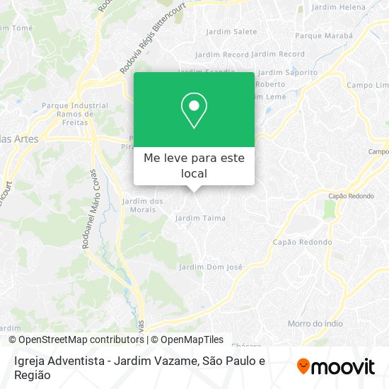 Igreja Adventista - Jardim Vazame mapa