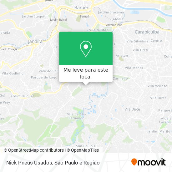 Nick Pneus Usados mapa