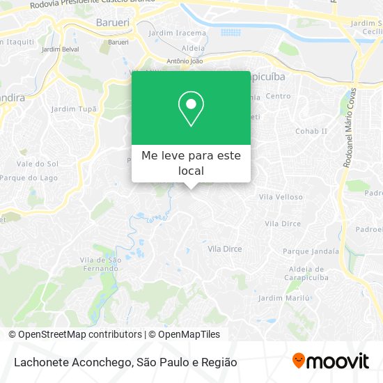 Lachonete Aconchego mapa