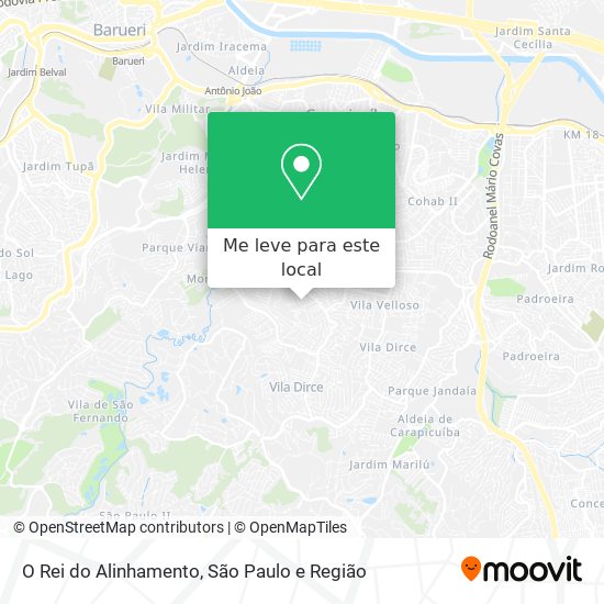 O Rei do Alinhamento mapa