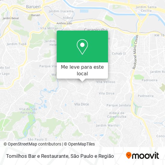 Tomilhos Bar e Restaurante mapa