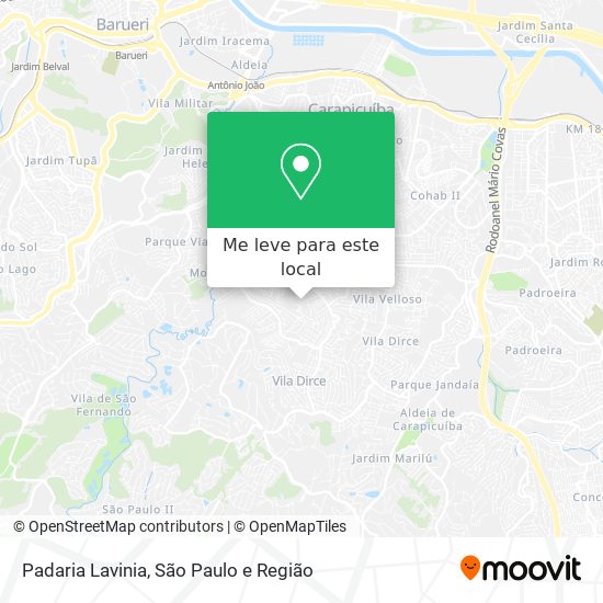 Padaria Lavinia mapa