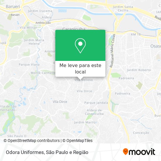 Odora Uniformes mapa