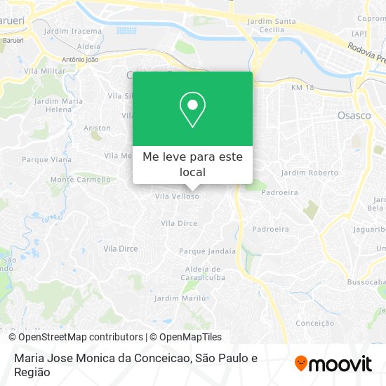 Maria Jose Monica da Conceicao mapa