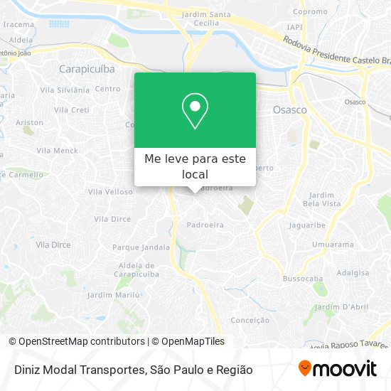 Diniz Modal Transportes mapa