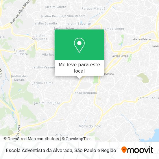 Escola Adventista da Alvorada mapa