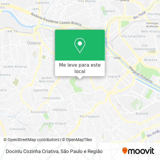 Docinlu Cozinha Criativa mapa