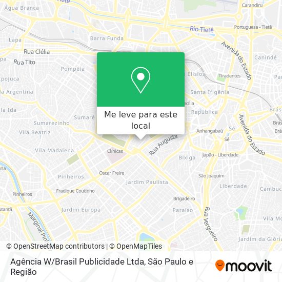 Agência W / Brasil Publicidade Ltda mapa