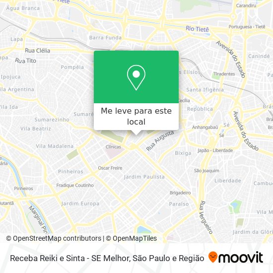 Receba Reiki e Sinta - SE Melhor mapa