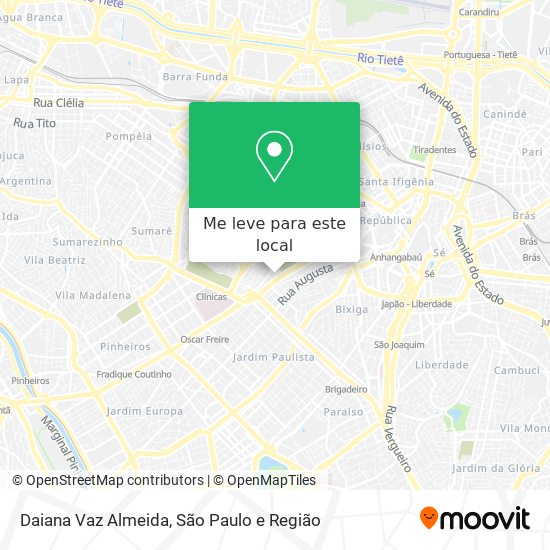Daiana Vaz Almeida mapa