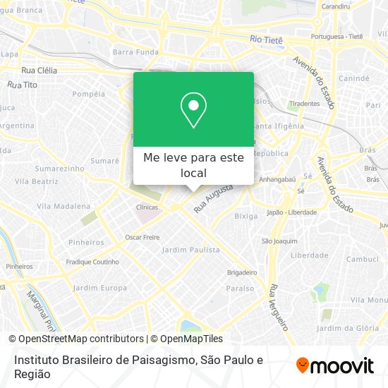 Instituto Brasileiro de Paisagismo mapa