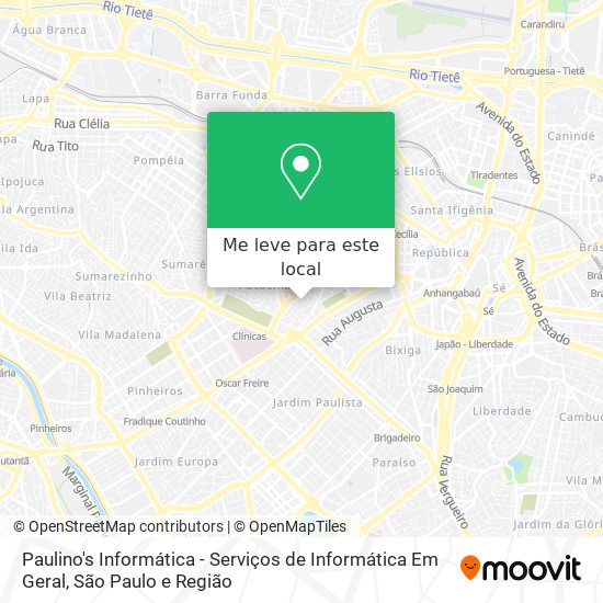 Paulino's Informática - Serviços de Informática Em Geral mapa