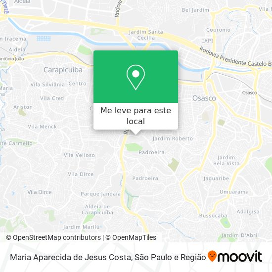 Maria Aparecida de Jesus Costa mapa