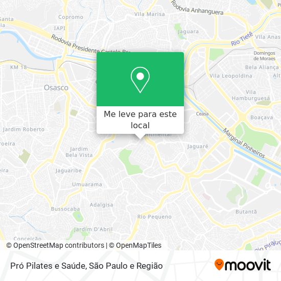 Pró Pilates e Saúde mapa