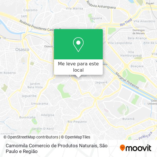 Camomila Comercio de Produtos Naturais mapa