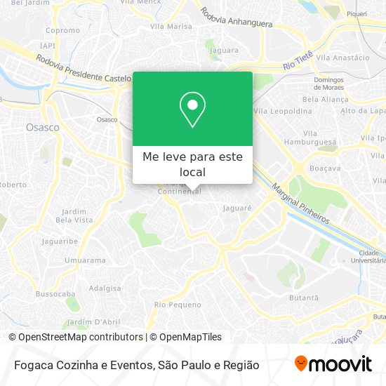 Fogaca Cozinha e Eventos mapa