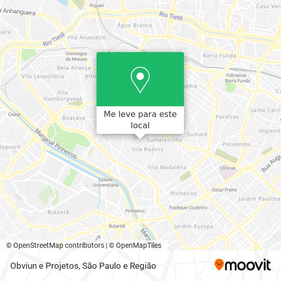 Obviun e Projetos mapa