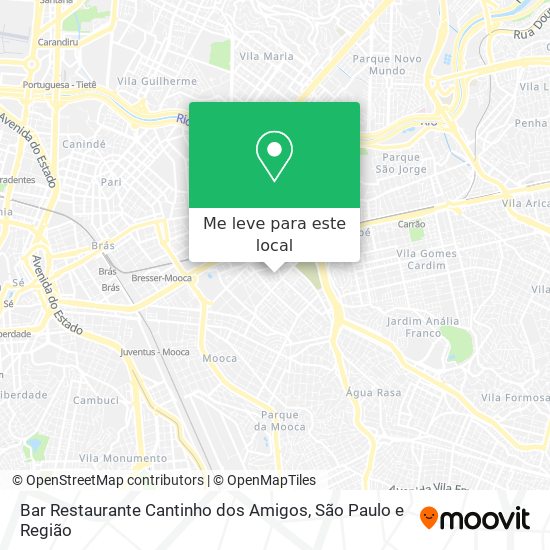 Bar Restaurante Cantinho dos Amigos mapa