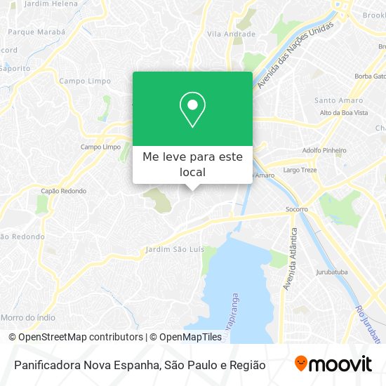 Panificadora Nova Espanha mapa
