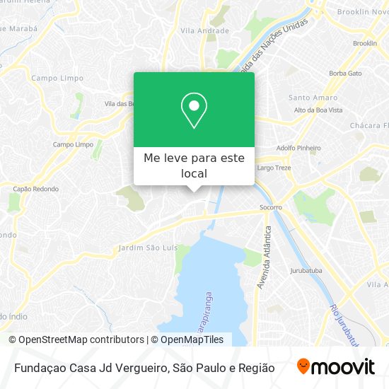 Fundaçao Casa Jd Vergueiro mapa