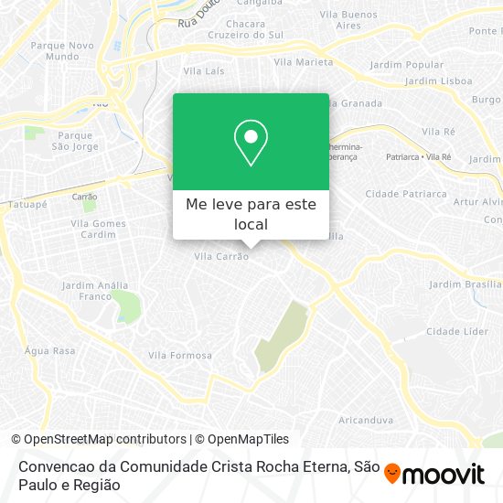 Convencao da Comunidade Crista Rocha Eterna mapa