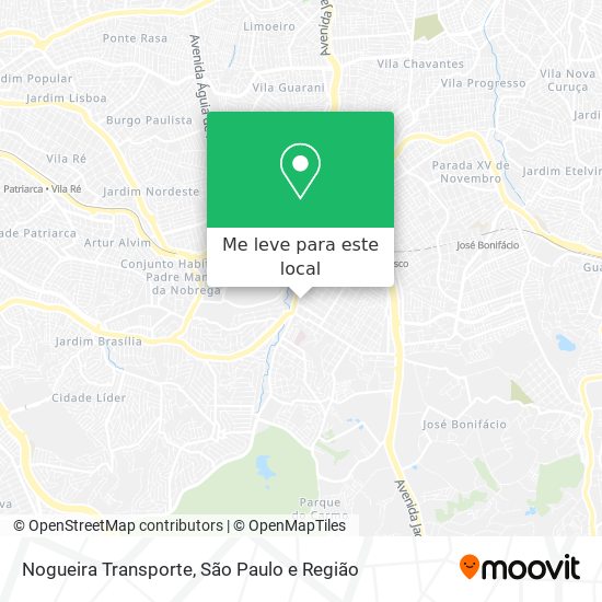 Nogueira Transporte mapa