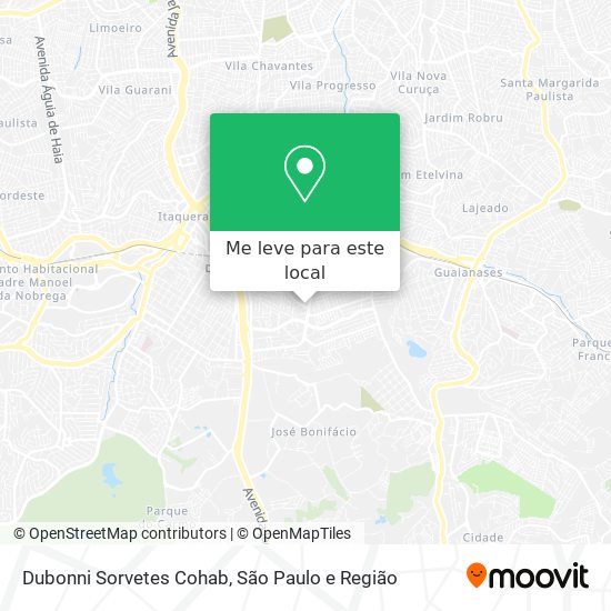 Dubonni Sorvetes Cohab mapa