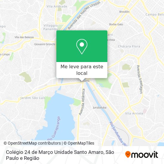 Colégio 24 de Março Unidade Santo Amaro mapa