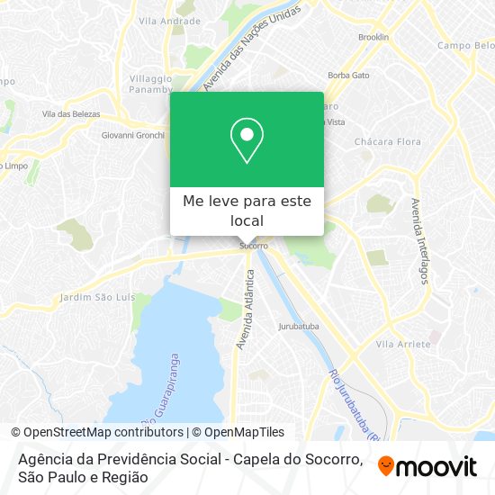 Agência da Previdência Social - Capela do Socorro mapa