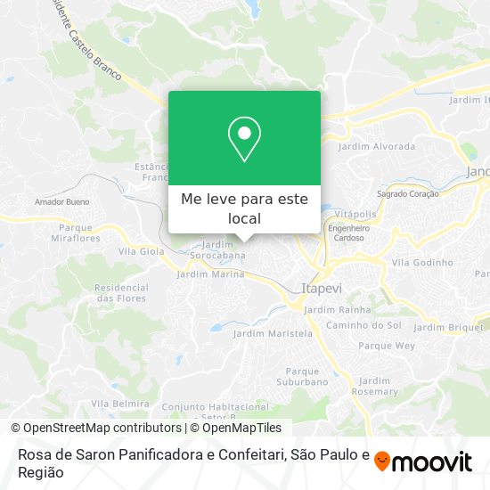 Rosa de Saron Panificadora e Confeitari mapa