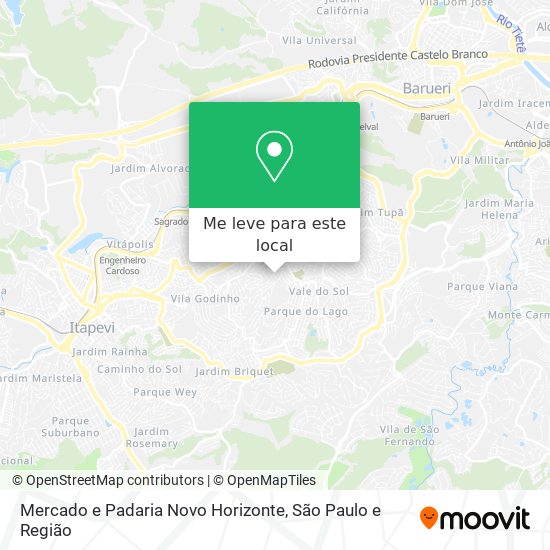 Mercado e Padaria Novo Horizonte mapa