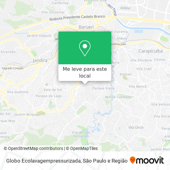 Globo Ecolavagempressurizada mapa