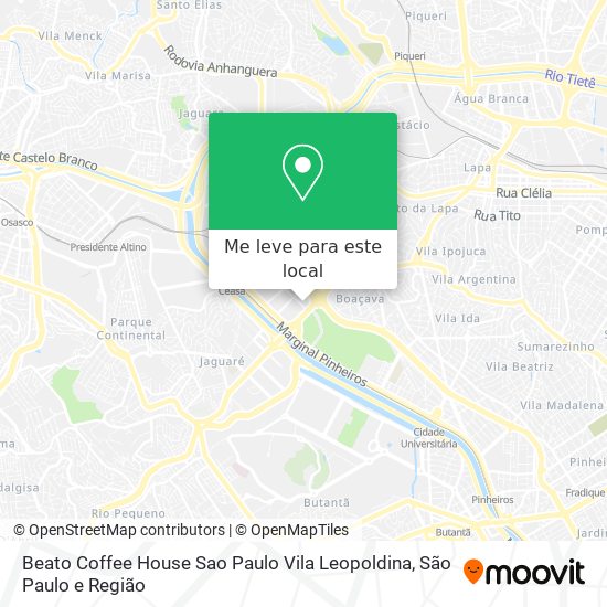 Beato Coffee House Sao Paulo Vila Leopoldina mapa