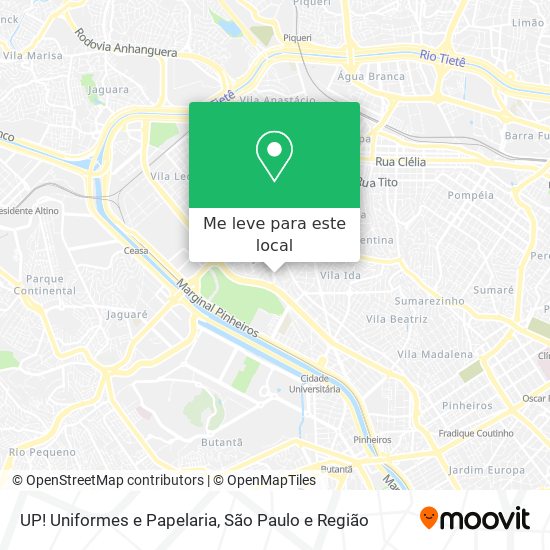 UP! Uniformes e Papelaria mapa